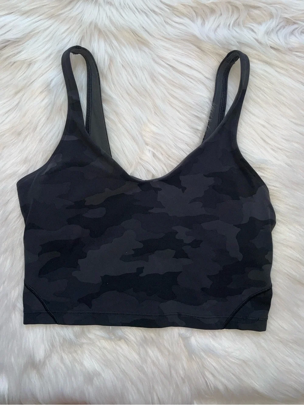 Lululemon align tank top camo heritage 365 deep coal women’s 8 camouflage crop t